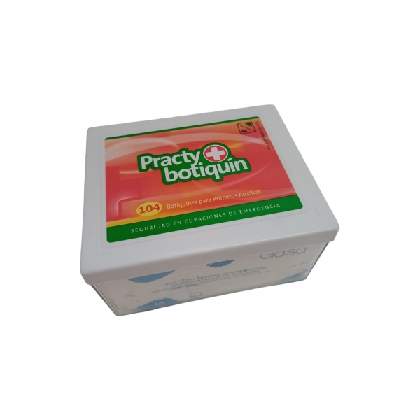 Botiquin de plastico 13,5x11x7 cm (13 productos). Codigo: B04-104