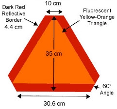 Triangulo reflectivo y fluorescente TRI-SMV-35