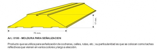 Moldura se�alizacion 75x17 mm ART-0100