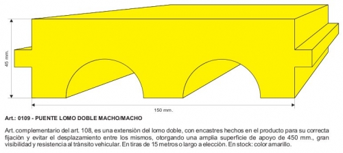 Puente macho/macho 150x45 mm ART-0109