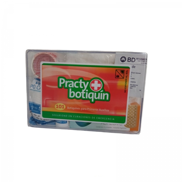 Botiquin de plastico 16x11x2,5 cm (10 productos). Codigo: B01-101
