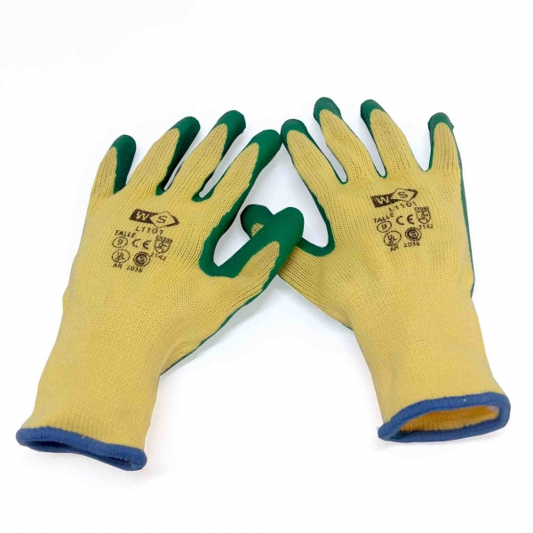 Guante poliester latex texturado GUW-PLT